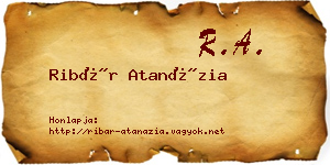 Ribár Atanázia névjegykártya